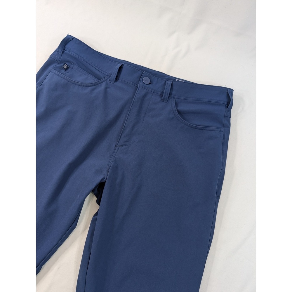 Mizzen Main Pants Men 33x30 Dark Blue Helmsman Athletic Taper Performance Chino